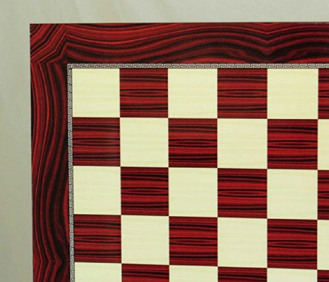 Yenigun Chess Board - Red Grain Decoupage