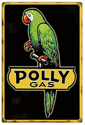 ArtFuzz Polly Gasoline Motor Oil Reproduction Garage Shop Metal Sign 18x30