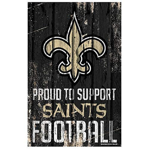 WinCraft NFL New Orleans Saints Sports Fan Home Decor, Team Color, 11x17