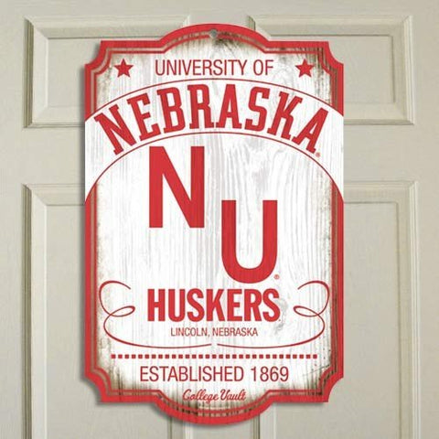 Nebraska Throwback Wood Sign