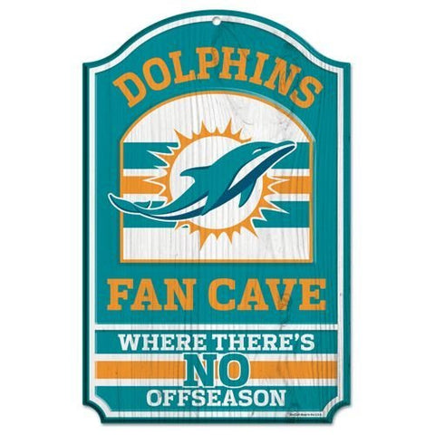 WinCraft NFL Miami Dolphins 05494013 Wood Sign, 11