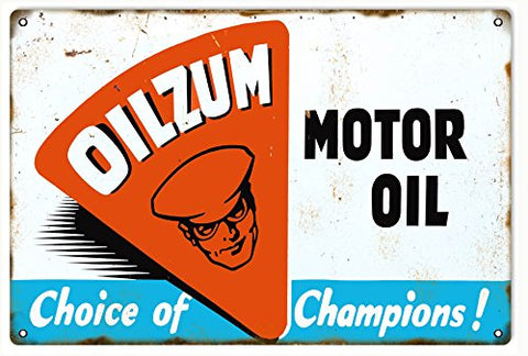 ArtFuzz Oilzum Motor Oil Reproduction Gas Station Garage Metal Sign 18x30