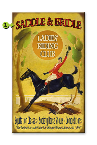 Ladies' Riding Club Metal 18x30