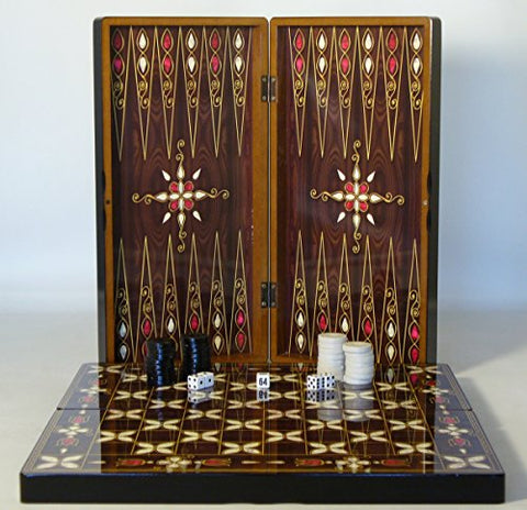 WorldWise Imports Pistachio Cluster Decoupage Backgammon