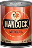 ArtFuzz Hancock Motor Oil Reproduction Gas Station Metal Sign 12x18