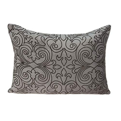 ArtFuzz 20 inch X 6 inch X 14 inch Transitional Champagne Pillow Cover with Poly Insert