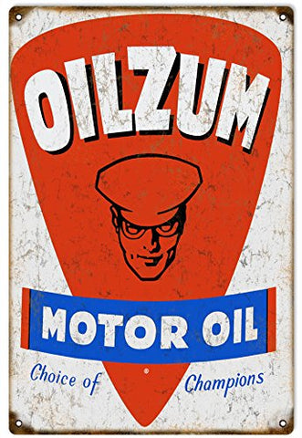 ArtFuzz Oilzum Garage Shop Reproduction Motor Oil Man Cave Metal Sign 18x30