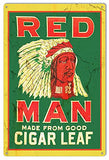 ArtFuzz Red Man Cigarette Reproduction Cigar Metal Sign 12x18