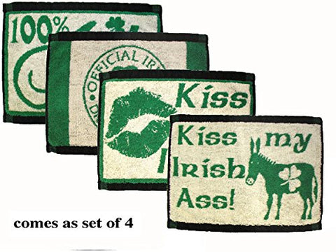 4 Assorted Irish Bar Towels (16