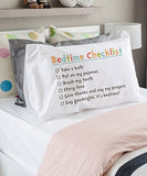 One Bella Casa Bedtime Checklist - Multi Single Pillow Case by OBC 20 X 30
