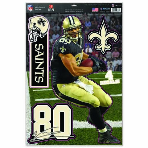 WinCraft NFL New Orleans Saints Jimmy Graham Multi-Use Decal Sheet, 11