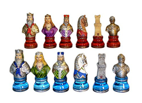 Camelot Busts on Acrylic Bases Chessmen