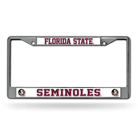 Rico NCAA Florida State Chrome Frame Sports Fan Automotive Accessories, Multicolor, One Size