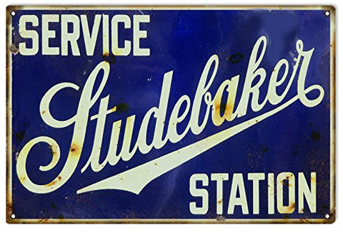 ArtFuzz Studebaker Gas Station Reproduction Grage Shop Metal Sign 18x30