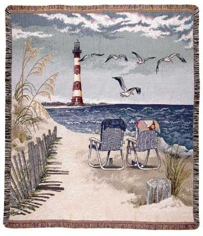 Simply Seaside Escape Mid-Size Tapestry Throw
