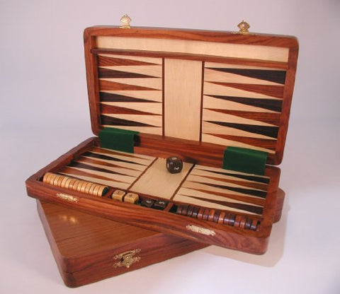World Wise Imports Wood Magnetic Backgammon