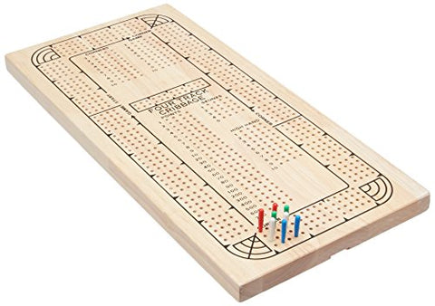 Four Track Cribbage Board Card Game