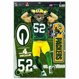 Green Bay Packers Multi-Use Decal 11" X 17" Clay Matthews