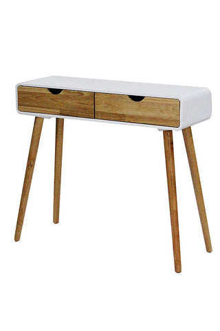 ArtFuzz 31.5 inch White Console Table with 2 Drawers