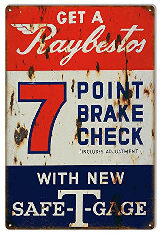 Raybestos Gas Station Reproduction Garage Art Metal Sign 18x30