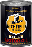 ArtFuzz Richfield Premium Motor Oil Can Reproduction Man Cave Metal Sign 12x18