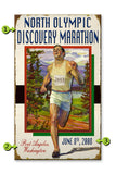 Male Marathon Runner Wood 28x48
