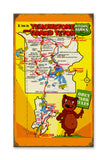Yellowstone and Grand Teton Map Metal 14x24