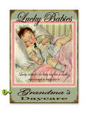Daycare Provider PINK (Baby Sleeping) Wood 23x31
