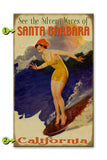 Silvery Waves Surfer Girl Wood 28x48