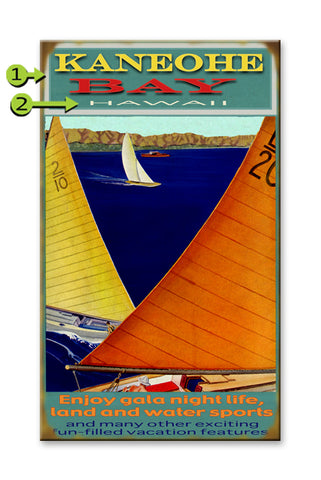 Colorful Gala Sailboats (Hawaii) Metal 23x39