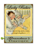 Daycare Provider YELLOW (Baby Sleeping) Metal 17x23
