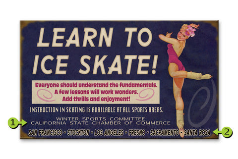 Learn to Ice Skate Metal 23x39