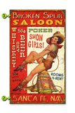 Pin-Up Cowgirl Saloon Wood 23x39