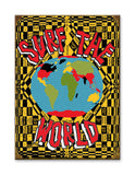 Surf the World Wood 17x23
