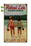 Children Holding Hands Metal 18x30
