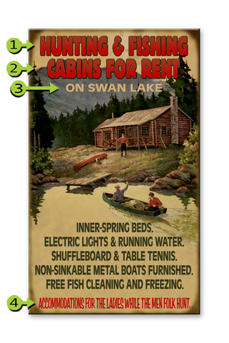 Hunting & Fishing Cabins Wood 18x30