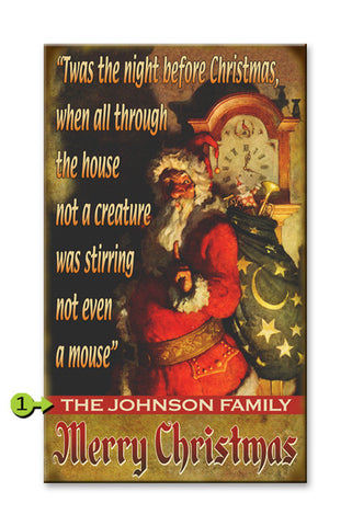 Merry Santa Metal 23x39