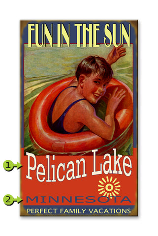 Fun in the Sun (Male) Metal 14x24