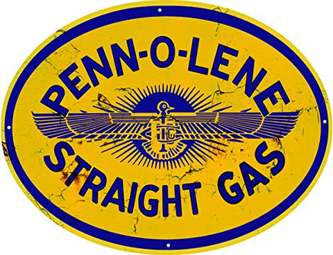 ArtFuzz Penn-O-Lene Gas Station Reproduction Motor Oil Metal Sign 26x34