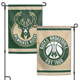 WinCraft NBA Milwaukee Bucks 12x18 Garden Style 2 Sided Flag, One Size, Team Color