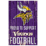 WinCraft NFL Minnesota Vikings Sports Fan Home Decor, Team Color, 11x17