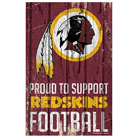 WinCraft NFL Washington Redskins Sports Fan Home Decor, Team Color, 11x17