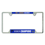WinCraft St. Louis Blues 2019 Stanley Cup Champions Chrome Metal License Plate Frame