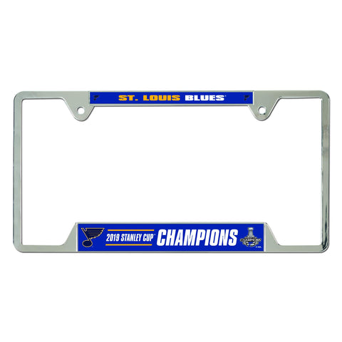 WinCraft St. Louis Blues 2019 Stanley Cup Champions Chrome Metal License Plate Frame