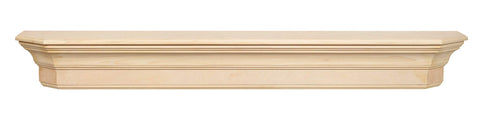 ArtFuzz 60 inch Elegant Unfinished Wood Mantel Shelf