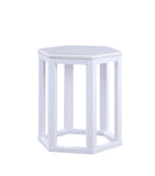 ArtFuzz 16 inch X 18 inch X 20 inch White Marble Wood 2Pc Pk End Table