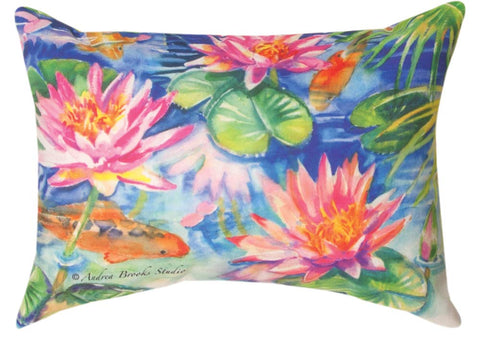 MWW Waterlilies Ab Rect Pillow 100 Hr