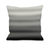 One Bella Casa Ombre Watercolors - Black Gray Lumbar Pillow by OBC 14 X 20