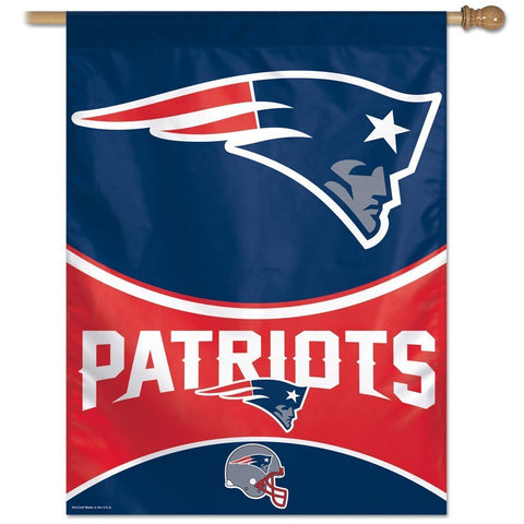 Wincraft, New England Patriots Vertical Flag, 28 Inches x 40 Inches, Team Colors