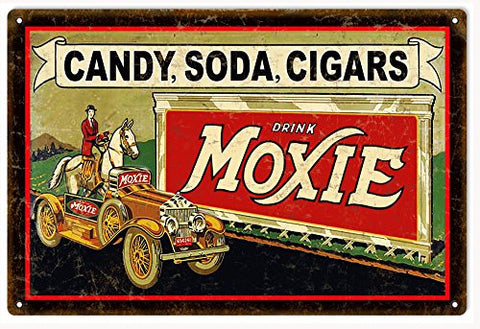 ArtFuzz Moxie Soda Pop Drink Reproduction Nostalgic Metal Sign 18x30